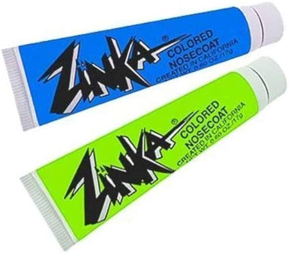 Zinka Colored Nosecoat Zinc Oxide Based Water Resistant 2 Pack Bundle 0.6 Ounce Tube - Blue Green | Amazon (US)