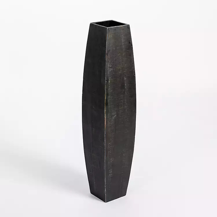 Black Wood Oblong Floor Vase, 37 in. | Kirkland's Home