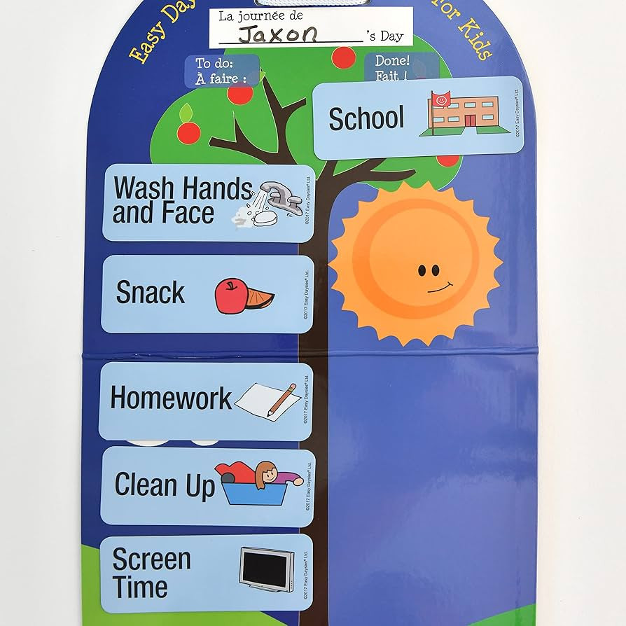 Easy Daysies Daily Visual Schedule Board w/ 18 Pictorial Magnet Labels for Ages 3Yrs+ - 2-Sided M... | Amazon (CA)