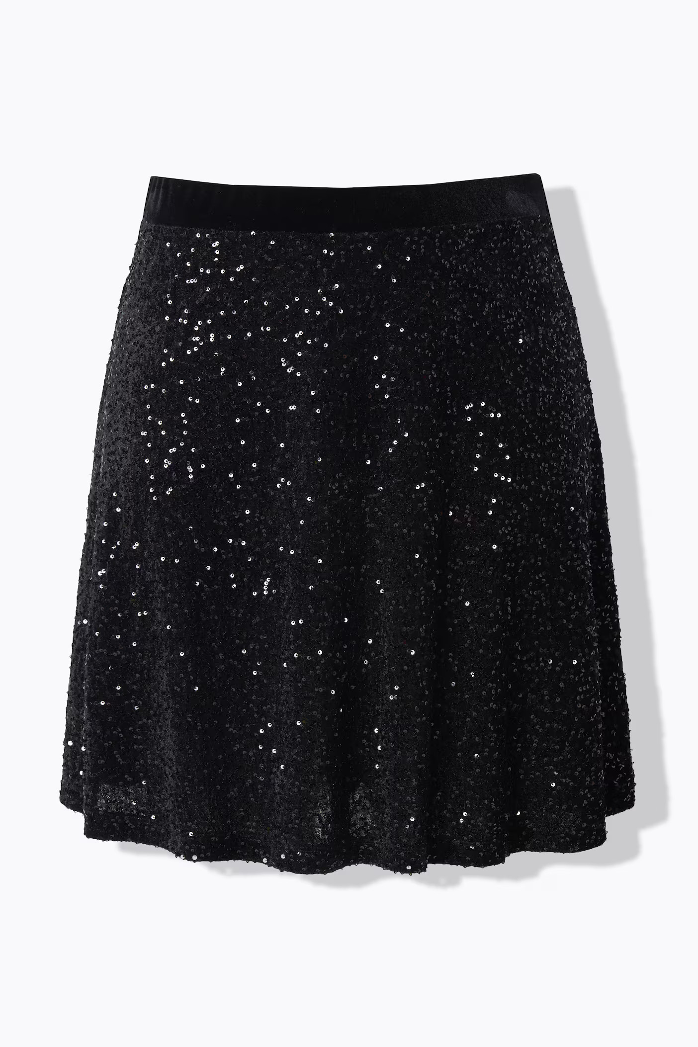 Elegant Flowing Circle Cut Sequin Skirt | Ulla Popken - US