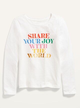 Long-Sleeve Graphic T-Shirt for Girls | Old Navy (US)