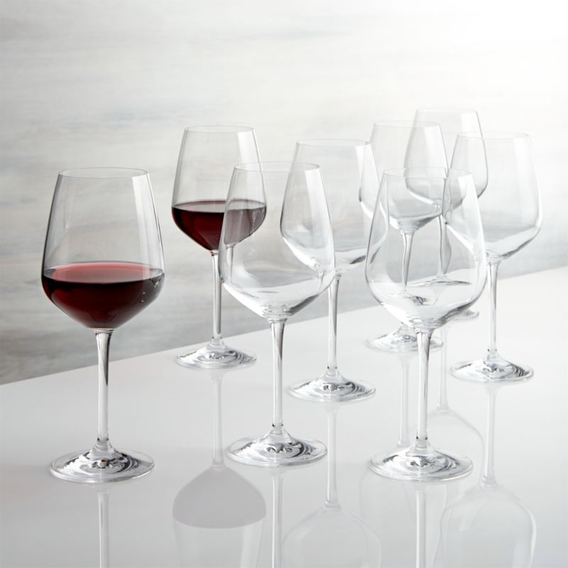 Nattie Red Wine Glasses, Set of 8 + Reviews | Crate and Barrel | Crate & Barrel