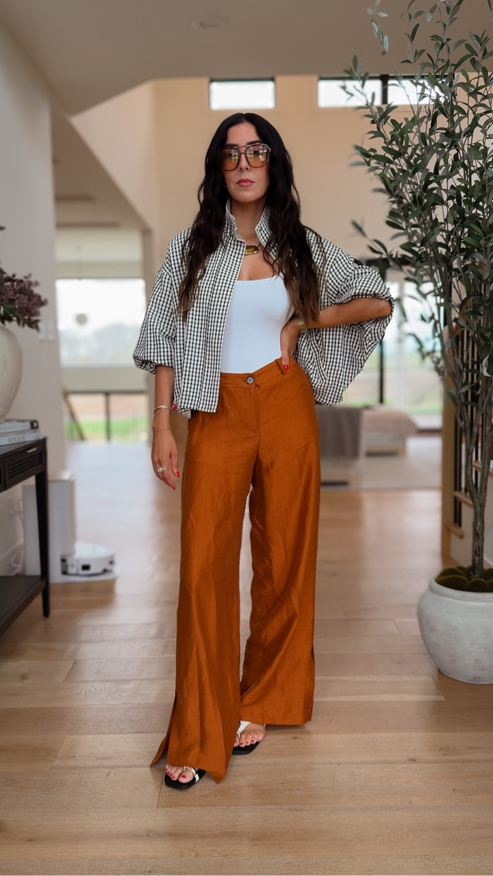 Wearing a medium in this king jacket, wearing a small in this white ribbed bodysuit, wearing a small and these sienna brown pants, accessories are from Amazon!

#LTKTall #LTKootd #LTKOver40