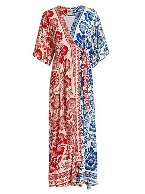 Garden-Print Wrap Dress | Saks Fifth Avenue