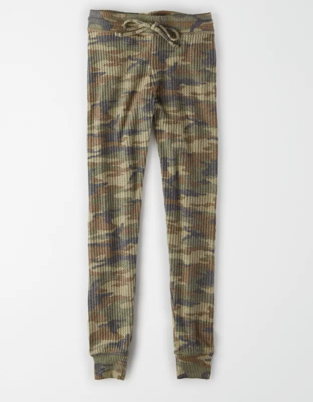 AEO Super High-Waisted Camo Waffle Plush Legging | American Eagle Outfitters (US & CA)