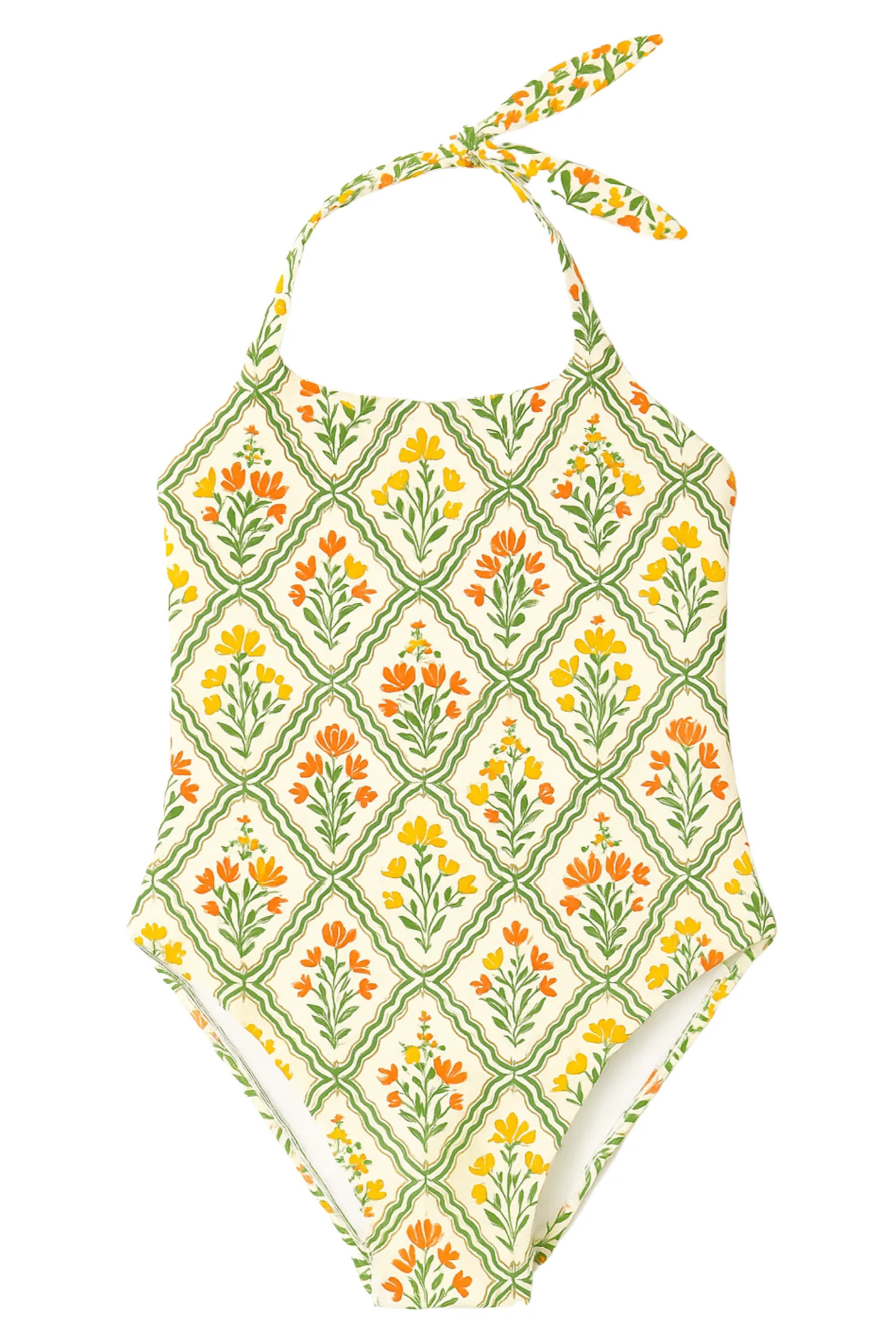 Little Genevieve One Piece Swimsuit in Floral Tile | Hermoza