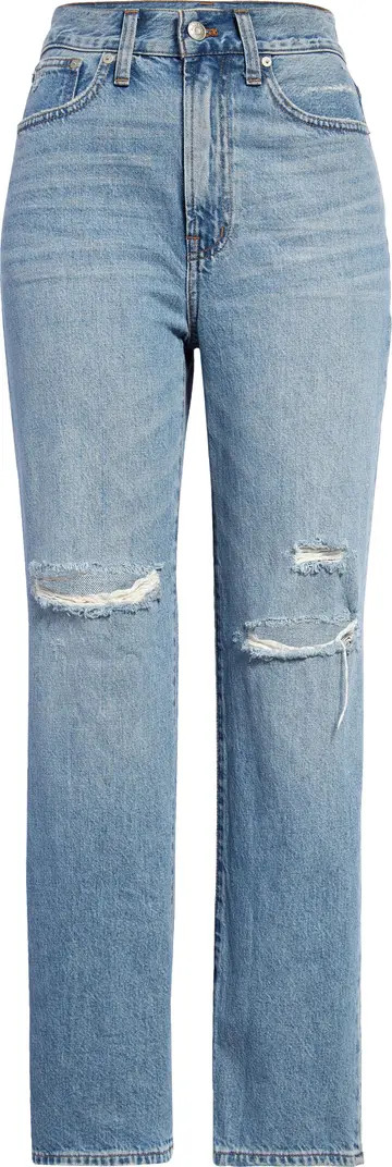 Madewell The Perfect Vintage Straight Ripped Jeans | Nordstrom | Nordstrom