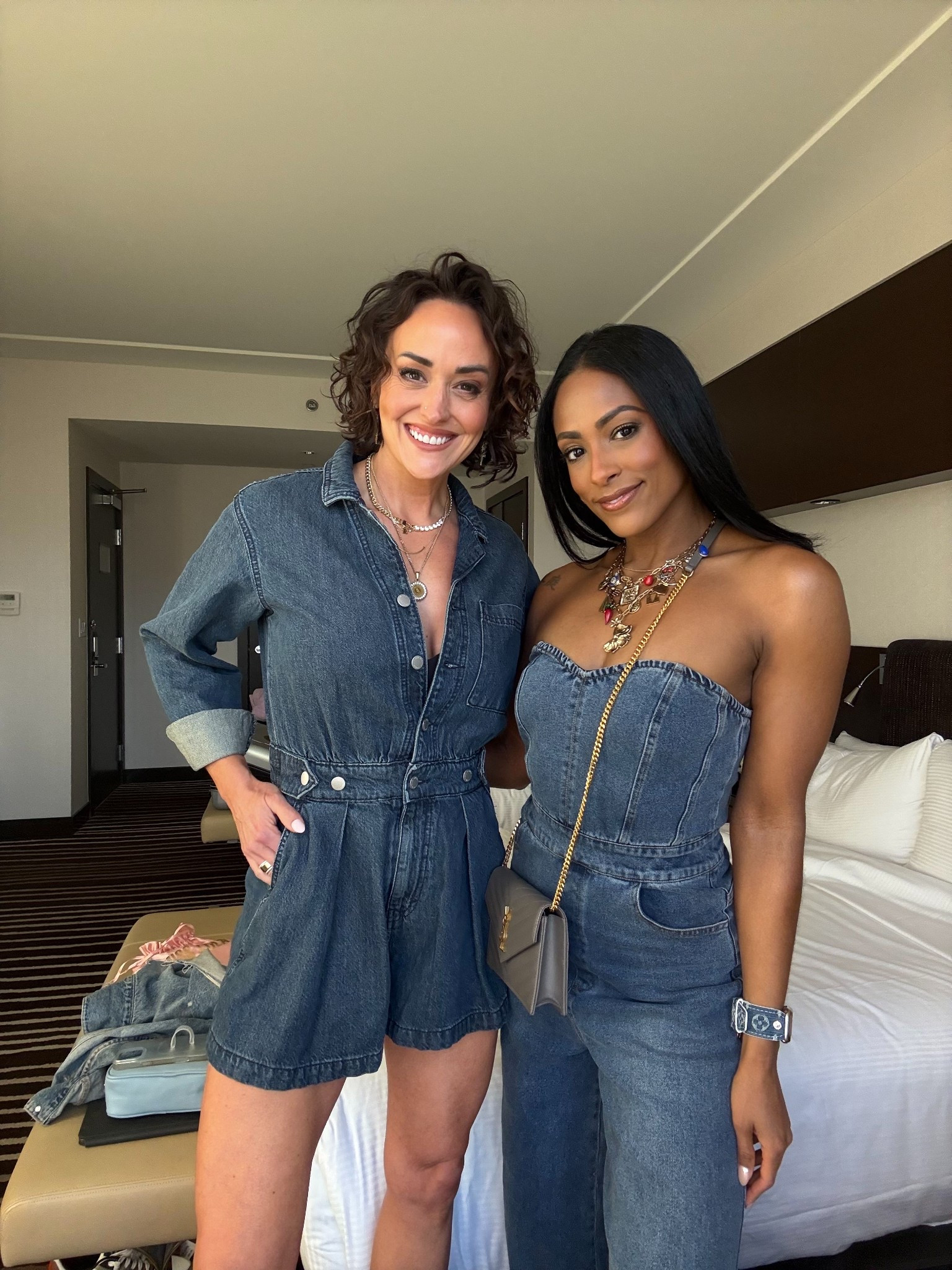 Denim is always a look 
Size 6 short romper 
Small denim long jumpsuit  

#LTKFindsUnder100 #LTKStyleTip #LTKFindsUnder50