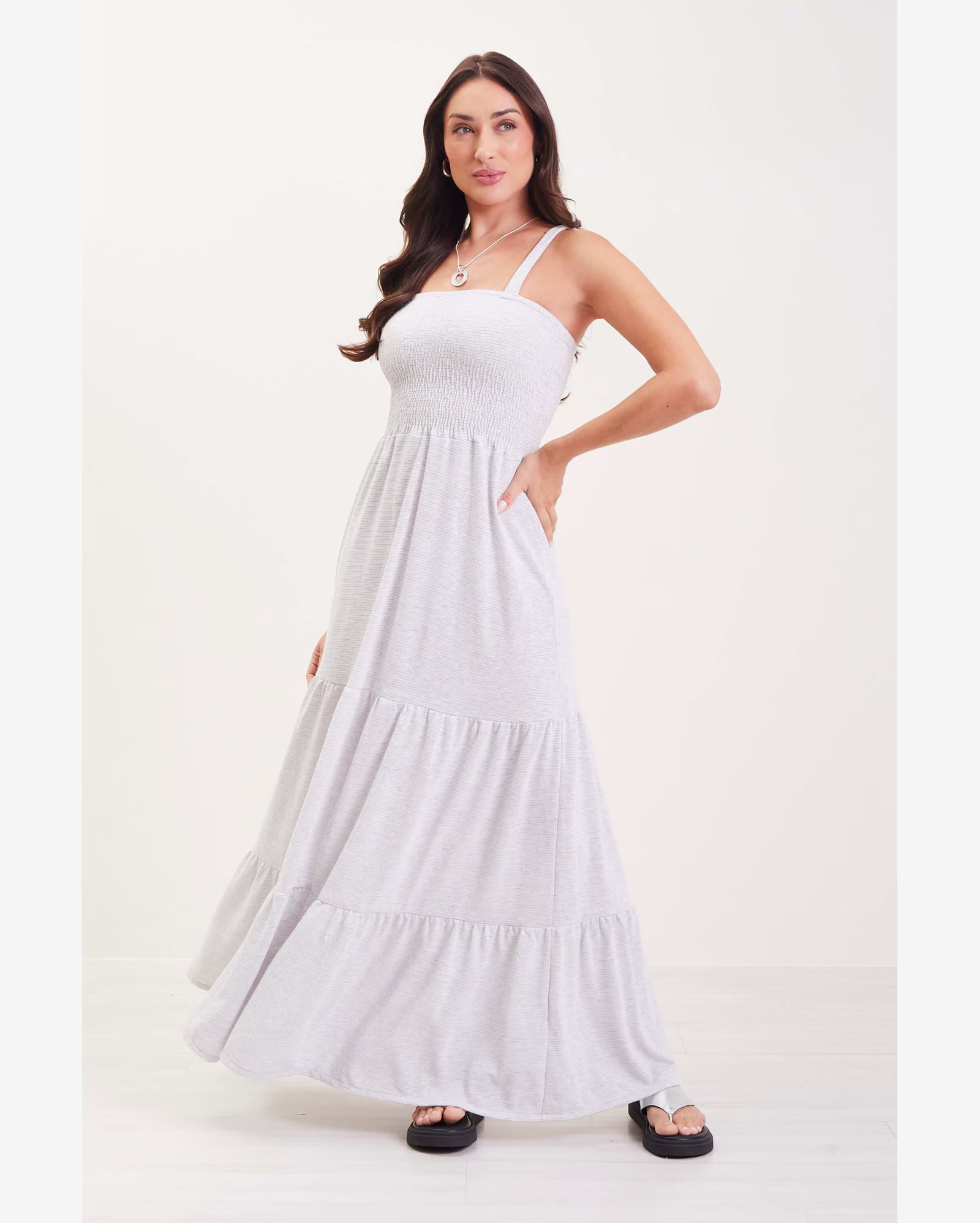 Vestido Longo Com Alças Feminino Marialícia | Riachuelo (BR)