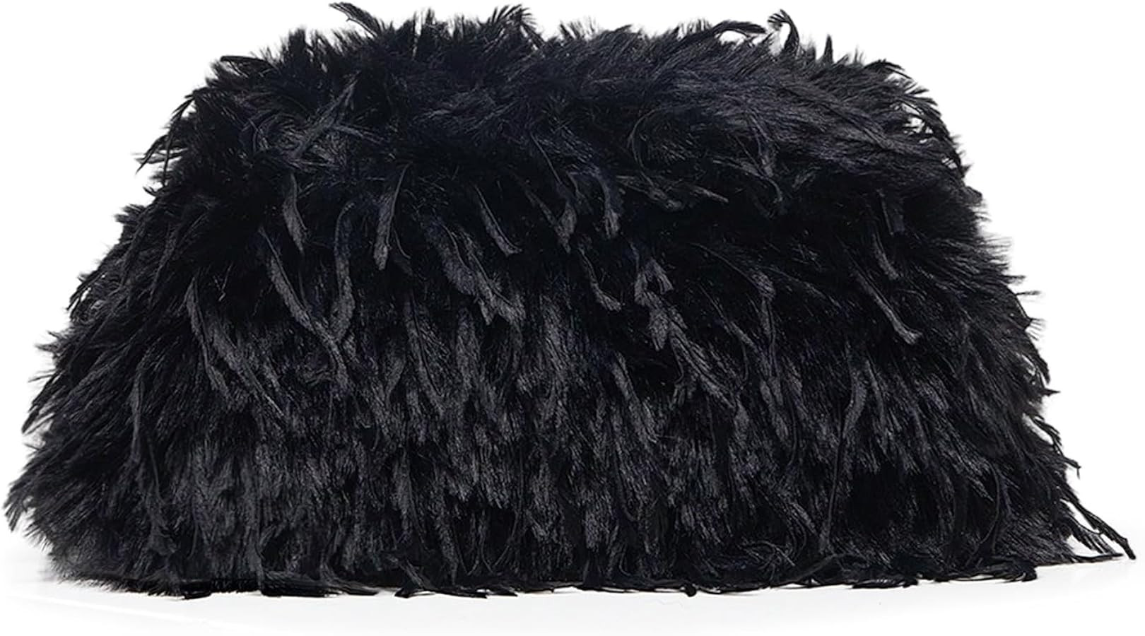 Fluffy Feather Clutch Purse Women's Wedding Evening bag Handbag | Amazon (US)