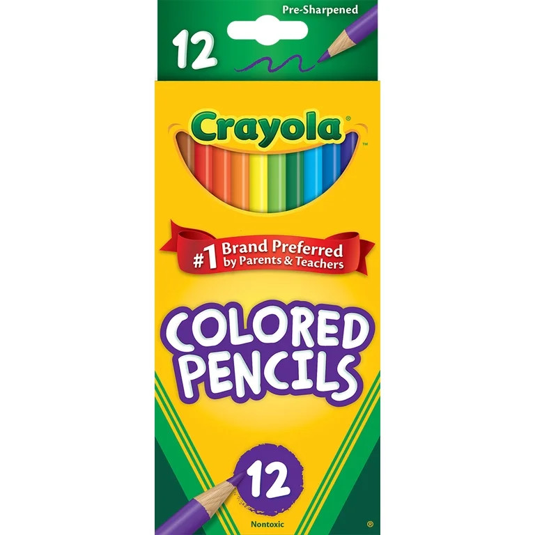 Crayola Colored Pencil Set, 12 Ct, Back to School Supplies for Kids, Classroom Supplies, Teacher ... | Walmart (US)