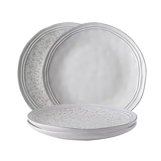 Laura Ashley Plain 4-pc. Earthenware Dessert Plate Set -  Artisan Collectables, Color: White - JC... | JCPenney