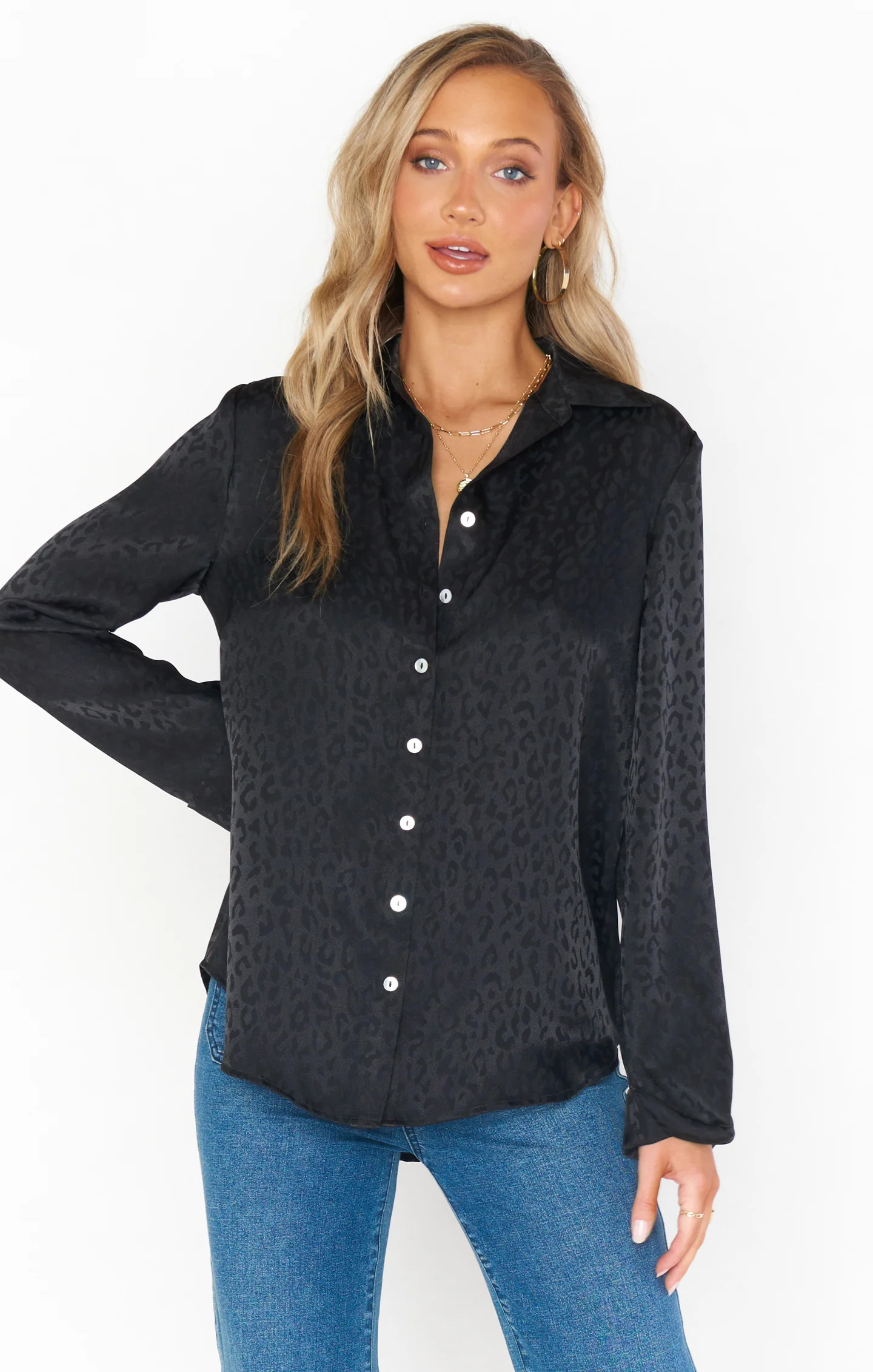 Smith Button Down ~ Black Cheetah | Show Me Your Mumu