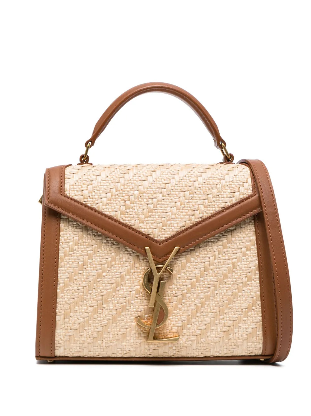 Saint Laurent Mini Cassandra Raffia Tote Bag - Farfetch | Farfetch Global