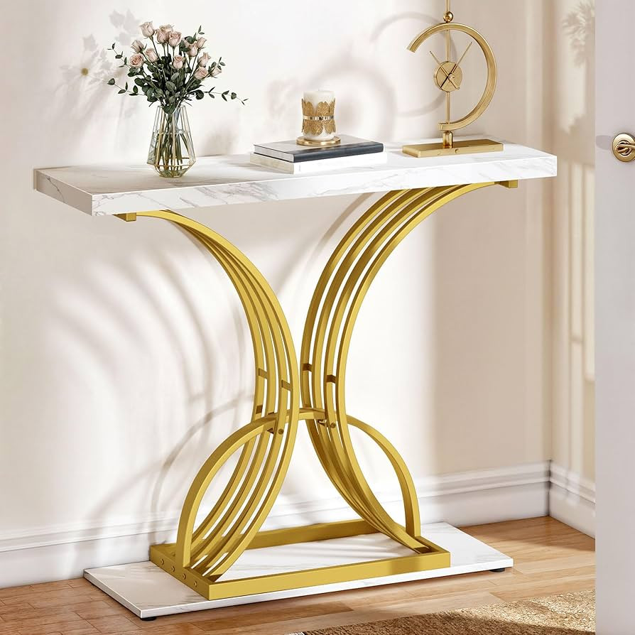 YITAHOME Gold Console Table, Modern Hallway Table for Entryway, 40 inch Entryway Tables Narrow So... | Amazon (US)