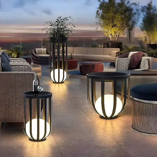Outdoor Solar lighting LED Plant Stand Table Lamp | Bed Bath & Beyond