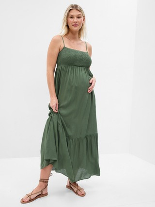 Maternity Smocked Maxi Dress | Gap (US)