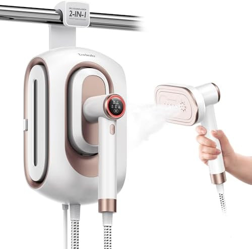 Newbealer 2In1 Pro Steam Station Iron, 1550W Turbocharged Steam for Clothes, 3-Level Steam & Dry ... | Amazon (US)