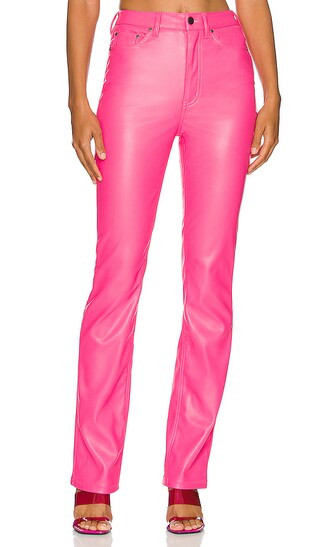 Heston Vegan Leather Pant in Azalea Pink | Revolve Clothing (Global)