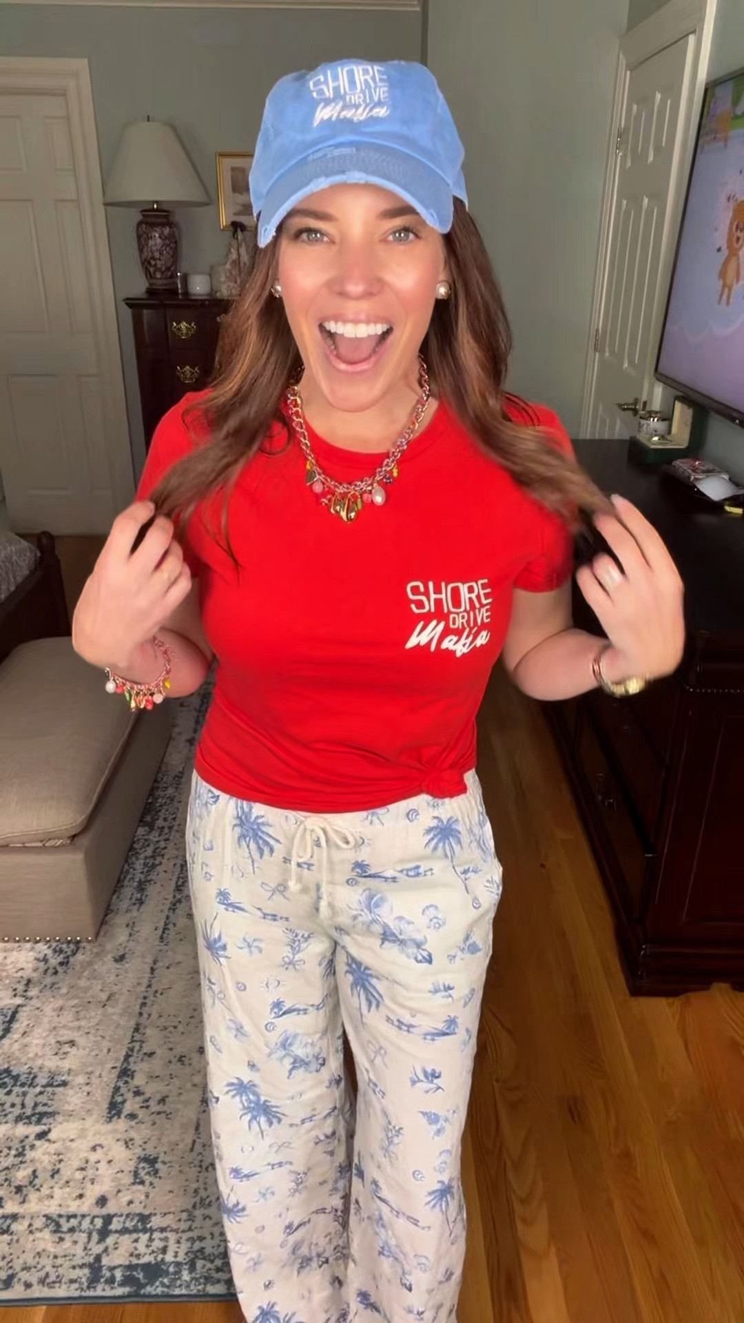 Patriotic Outfit 🇺🇸 Shore Drive Mafia Tee + Tropical Linen Pants


Red, white & coastal 💙❤️ Loving this patriotic look featuring the new Shore Drive Mafia tee—perfect for summer, beach days, and all your 4th of July plans 🇺🇸 Paired with lightweight tropical print linen pants, a blue hat, and fun layered jewelry for an easy, laid-back vibe ✨

New Shore Drive Mafia merch is available now—grab yours through their IG & FB!

patriotic outfit, 4th of july outfit, usa graphic tee outfit, coastal summer style, beachy outfit idea, tropical print pants, casual summer outfit, red white and blue outfit, vacation style, comfy summer look

#LTKSwim #LTKTravel #LTKOver40
