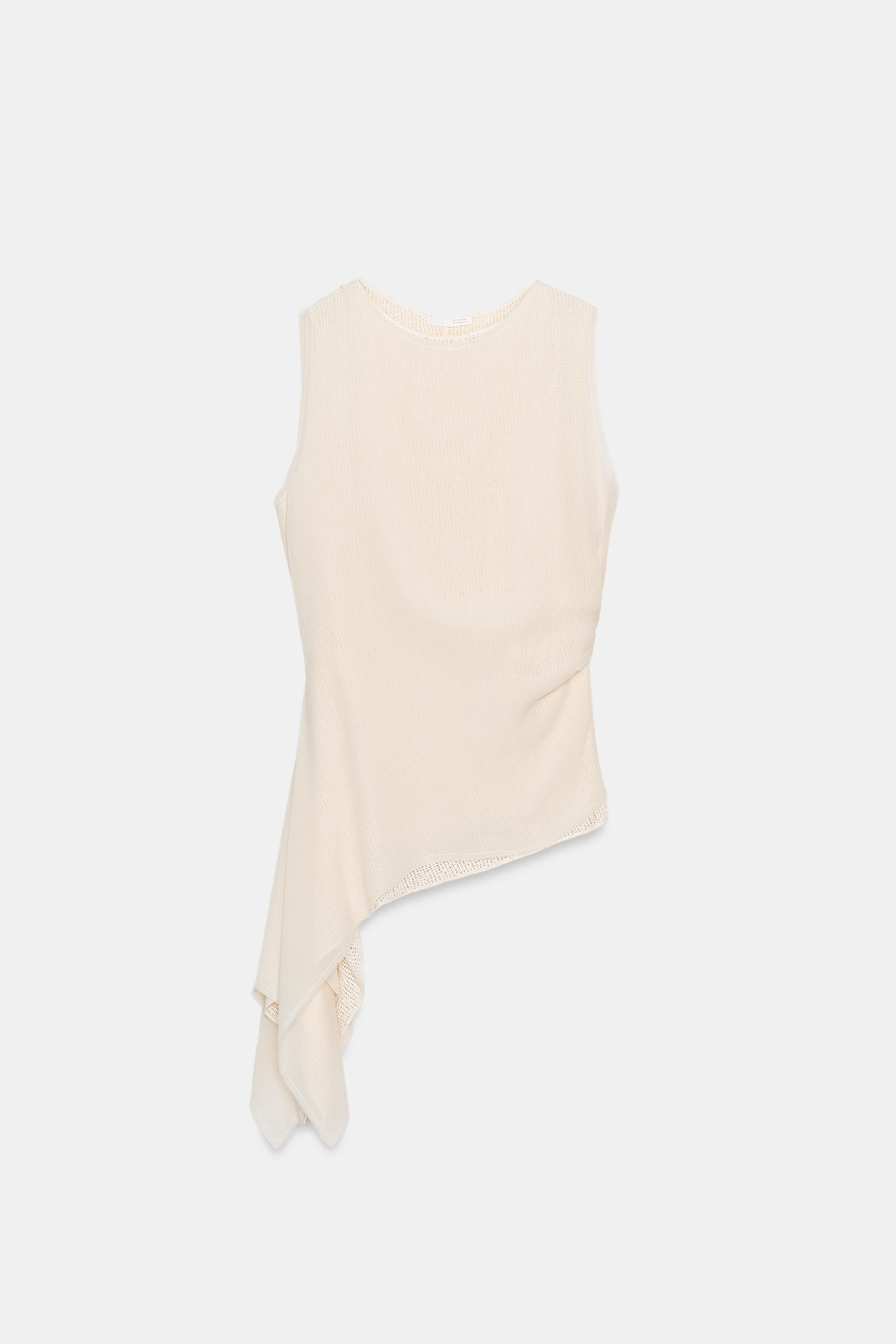 ASYMMETRIC SLEEVELESS TOP | Zara US