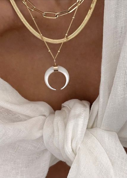Pearl Crescent Necklace | James Michelle