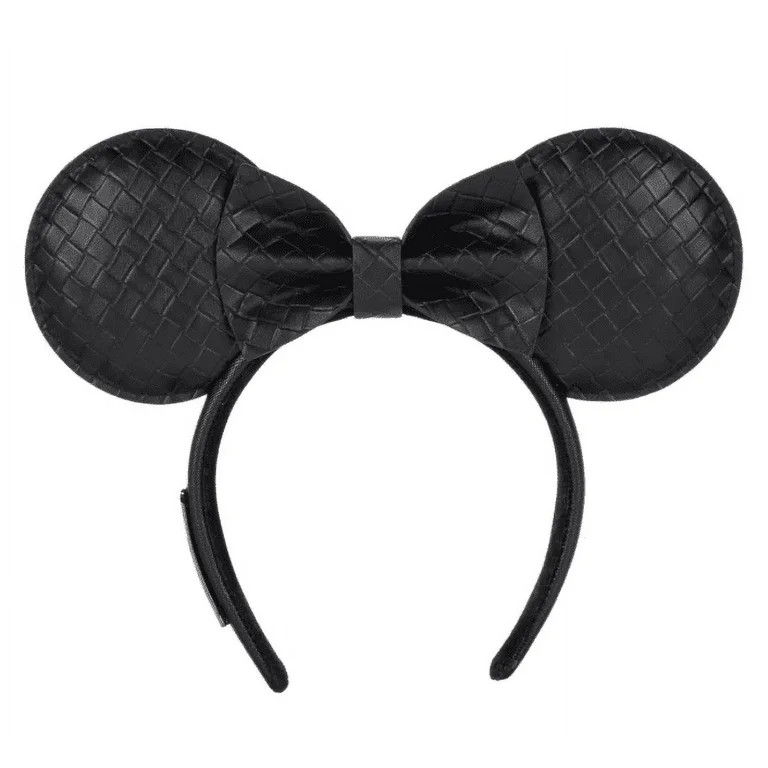Disney Parks Minnie Mouse Faux Leather Loungefly Ear Headband Black New With Tag | Walmart (US)