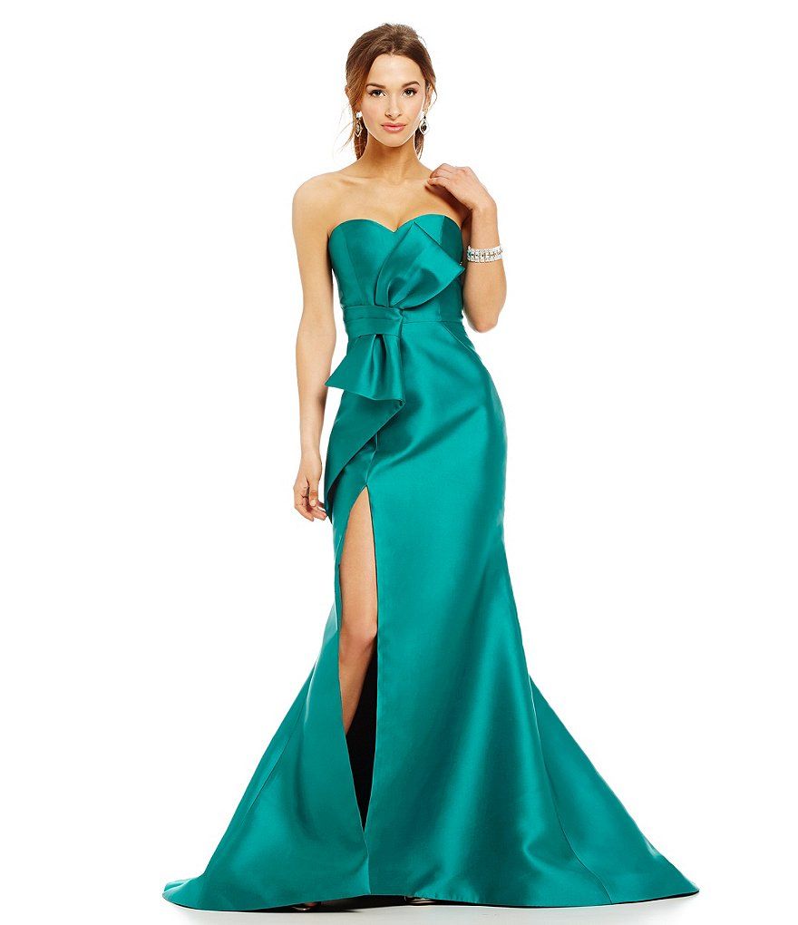 Savannah Nights Strapless Bow Front Gown | Dillards Inc.