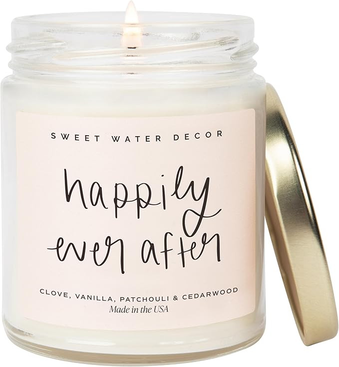 Sweet Water Decor Happily Ever After Candle - Gold Pepper, Clove Leaf, Nutmeg and Lavender Scente... | Amazon (US)