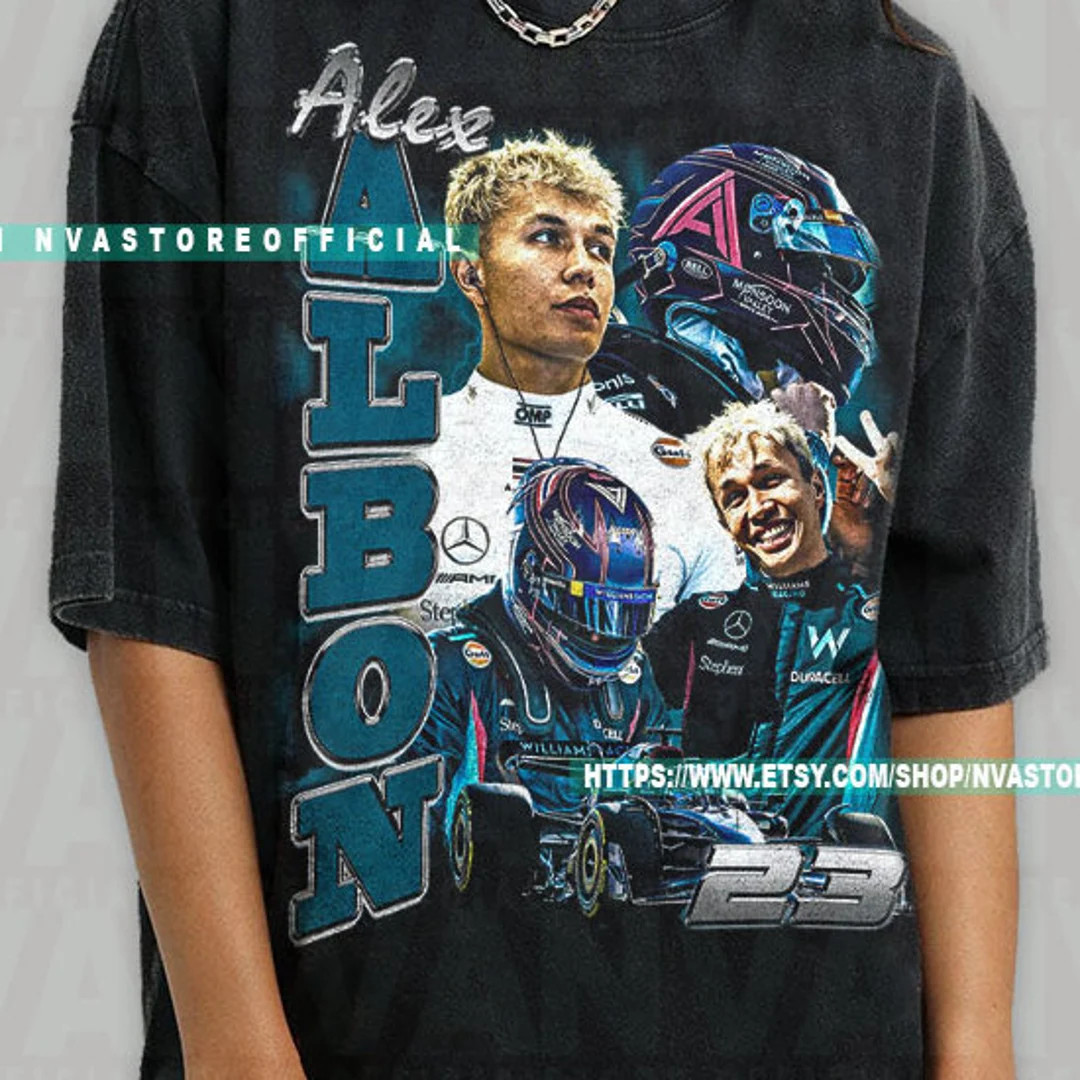 Limited Alex Albon T-shirt, Alex Albon 23 T-shirt, Formula One Racing T-shirt, Gift for Woman and... | Etsy (US)