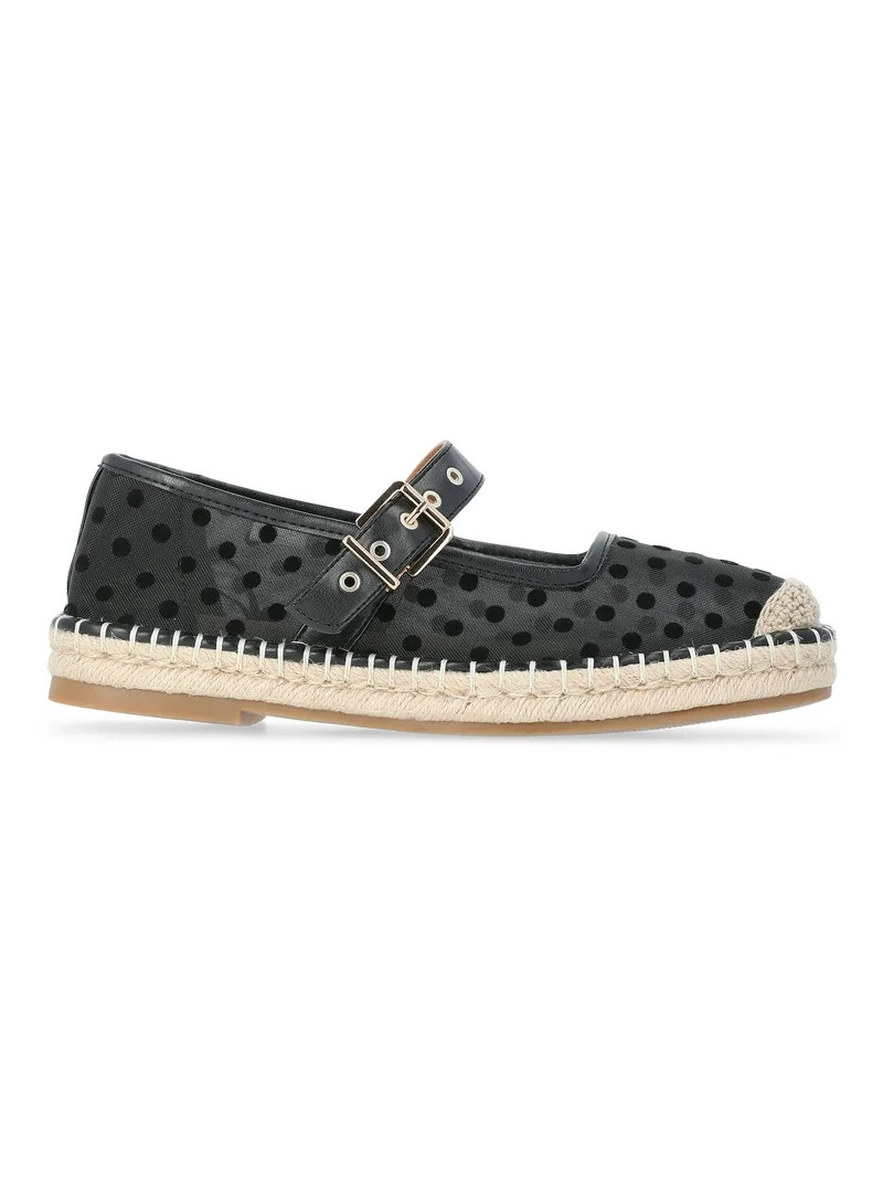 Time and Tru Women's Espadrille Mary Jane Flats | Walmart (US)