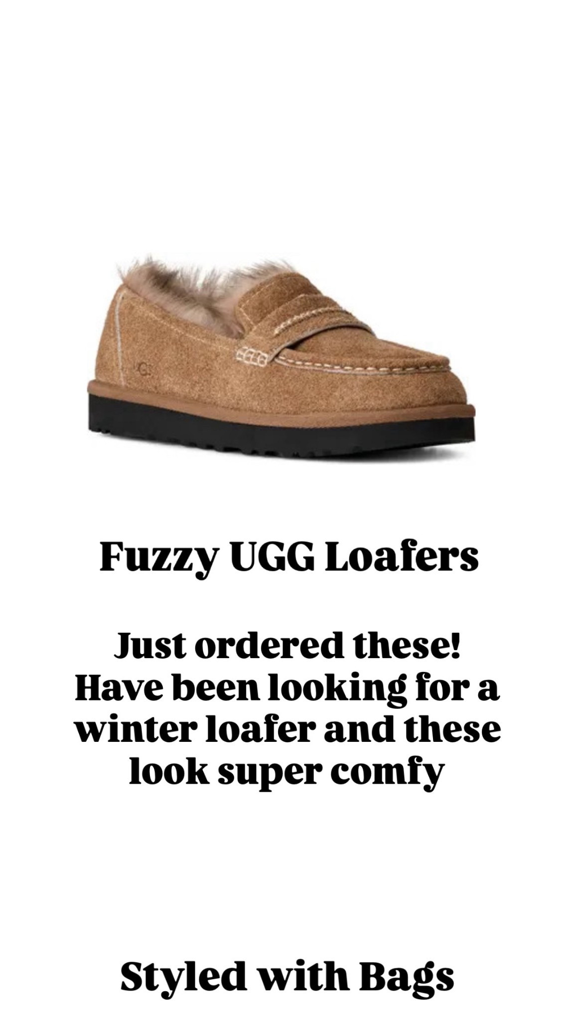 Have been looking for a winter fuzzy loafer that DIDN’t look like a slipper—these are the perfect find 

Ugg shoes, UGG winter shoes, winter loafers, fuzzy line loafers, cold weather loafers, loafers that keep your feet warm in the cold, loafers for cold weather #LTKShoes #ugg