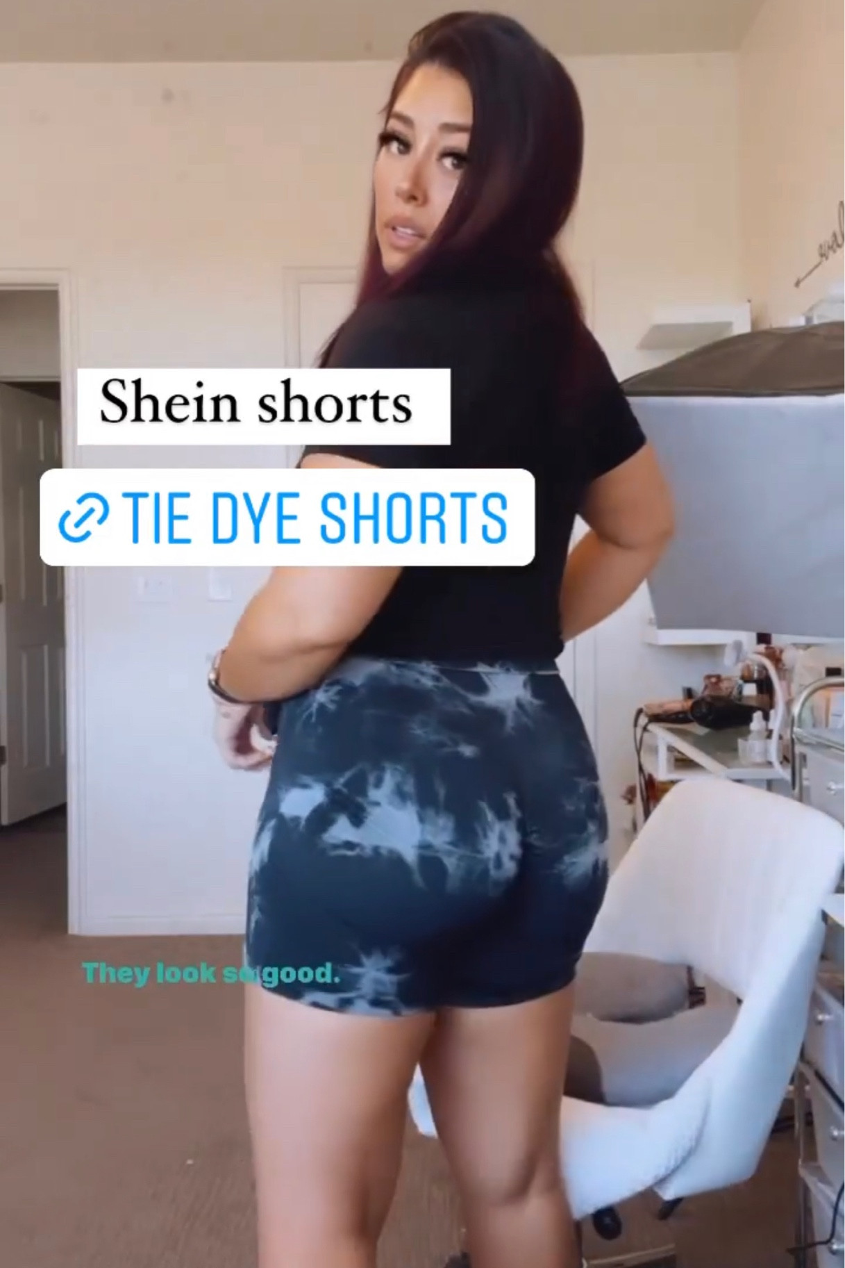 Shein: Tie dye shorts