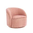 Beautiful Georgiana Swivel Accent Chair by Drew Barrymore, Rose Pink with Faux Leather Rust Pipin... | Walmart (US)