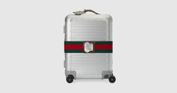 Gucci Aluminum cabin trolley with luggage strap | Gucci (US)