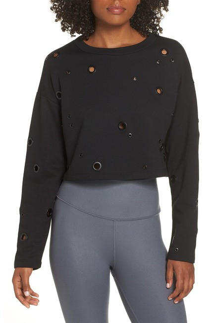 Cadence Grommet Cropped Sweatshirt | Nordstrom Rack