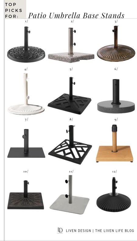 Patio umbrella base stands. Patio decor. 

#LTKSeasonal #LTKhome #LTKfindsunder100