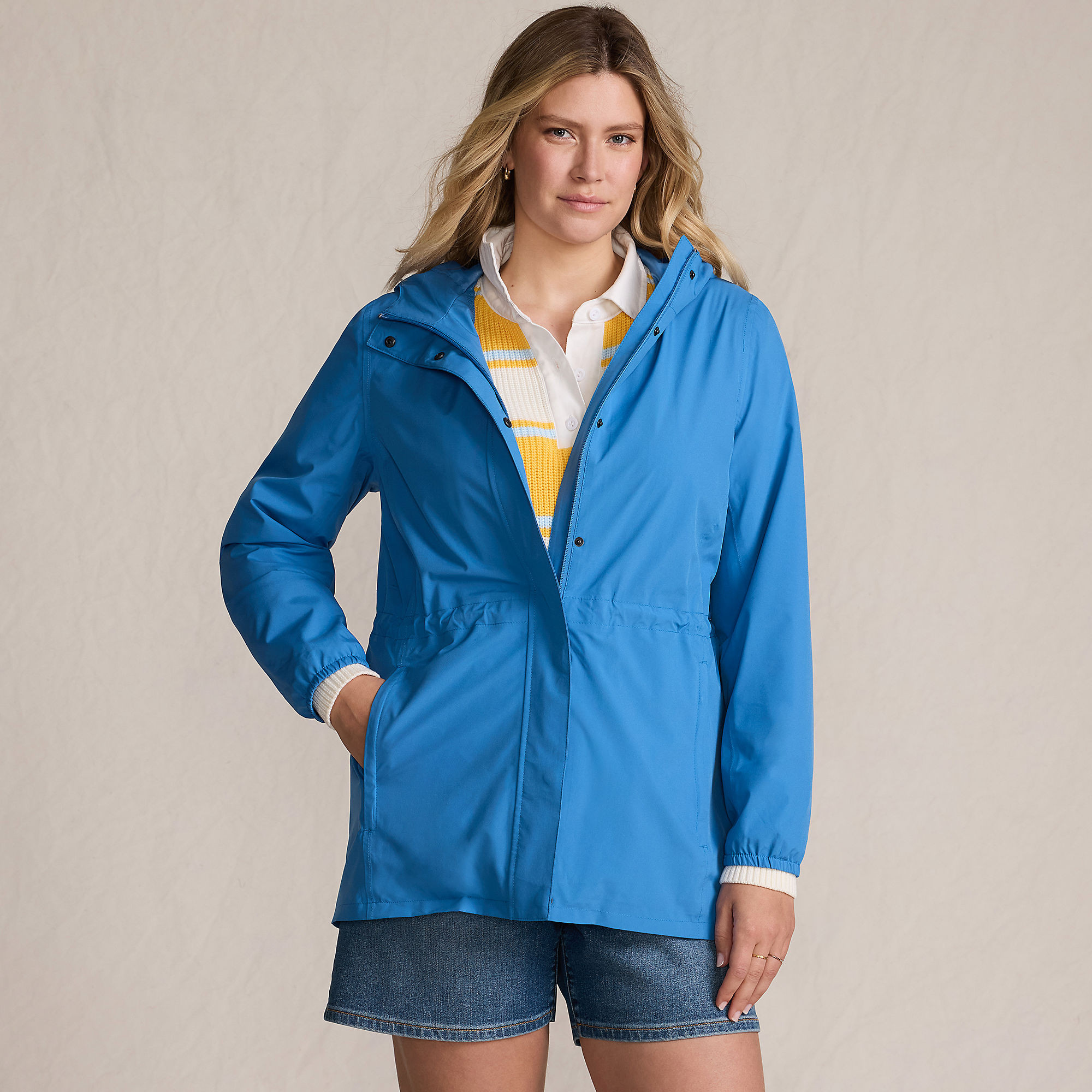 Squall Packable Waterproof Raincoat | Lands' End (US)