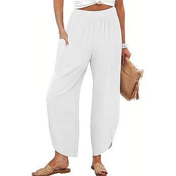 ANRABESS Womens Wide Leg Palazzo Capri Pants 2026 Summer Casual Loose High Waisted Lounge Flowy C... | Amazon (US)