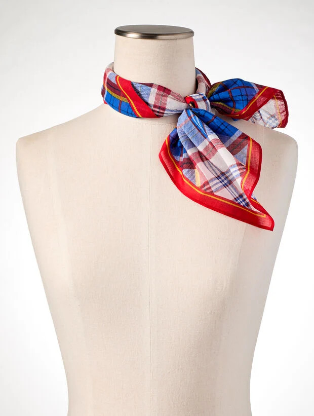 Breezy Plaid Square Scarf | Talbots