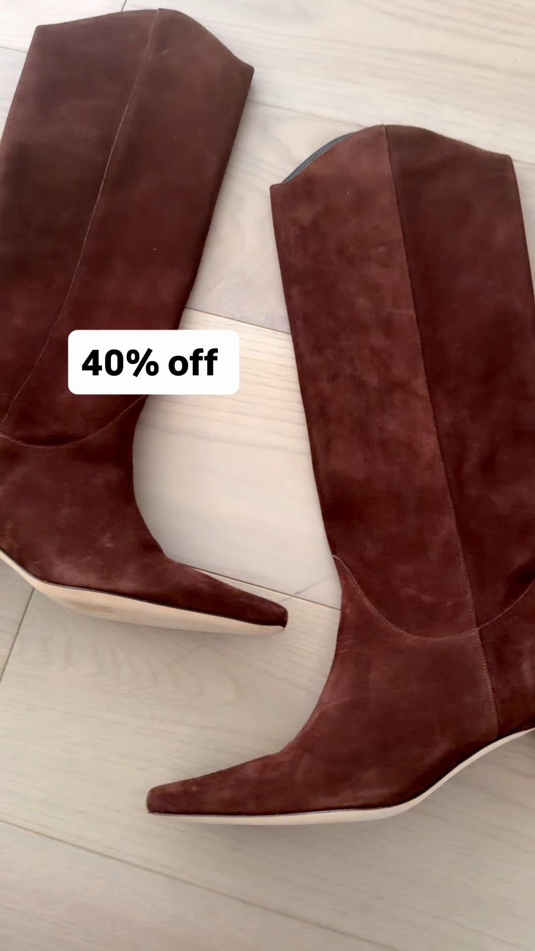 Stuad boots 40% off

#LTKNYFW #LTKOver40 #LTKSaleAlert

Comment SHOP below to receive a DM with the link to this post on my LTK ⬇ https://liketk.it/6mHac

#LTKNYFW #LTKSaleAlert #LTKOver40