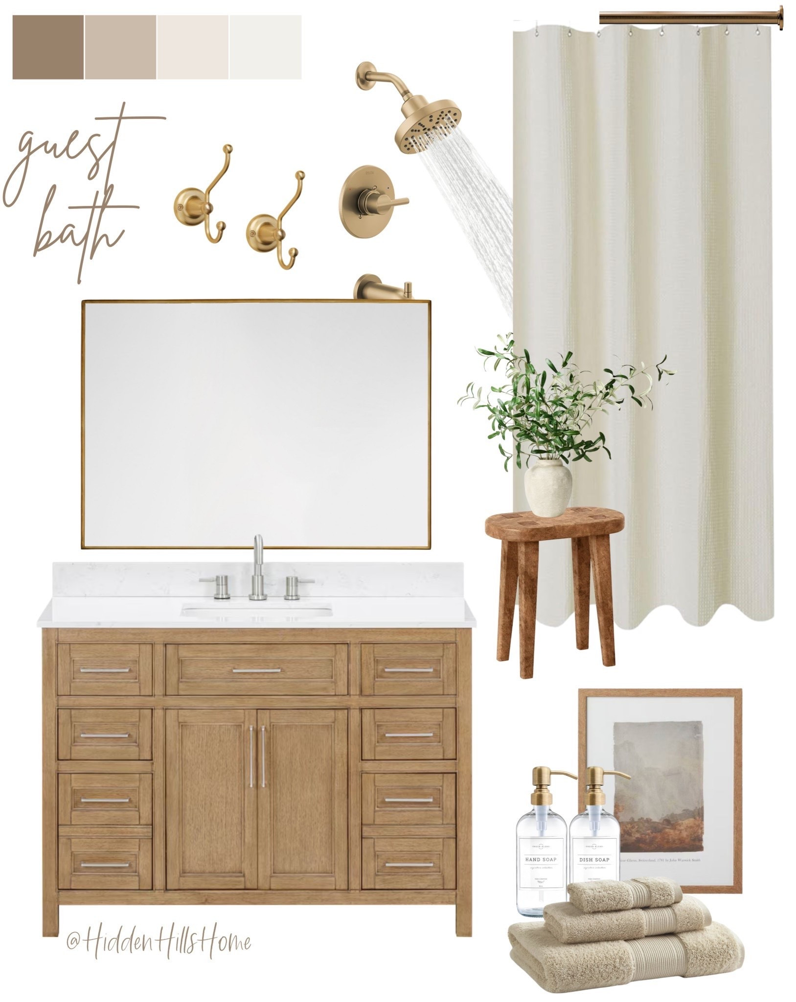 Guest bathroom decor, bathroom vanity, bathroom mood board, bath towels, cozy bathroom decor ideas #bath

#LTKHome #LTKSaleAlert #LTKSeasonal