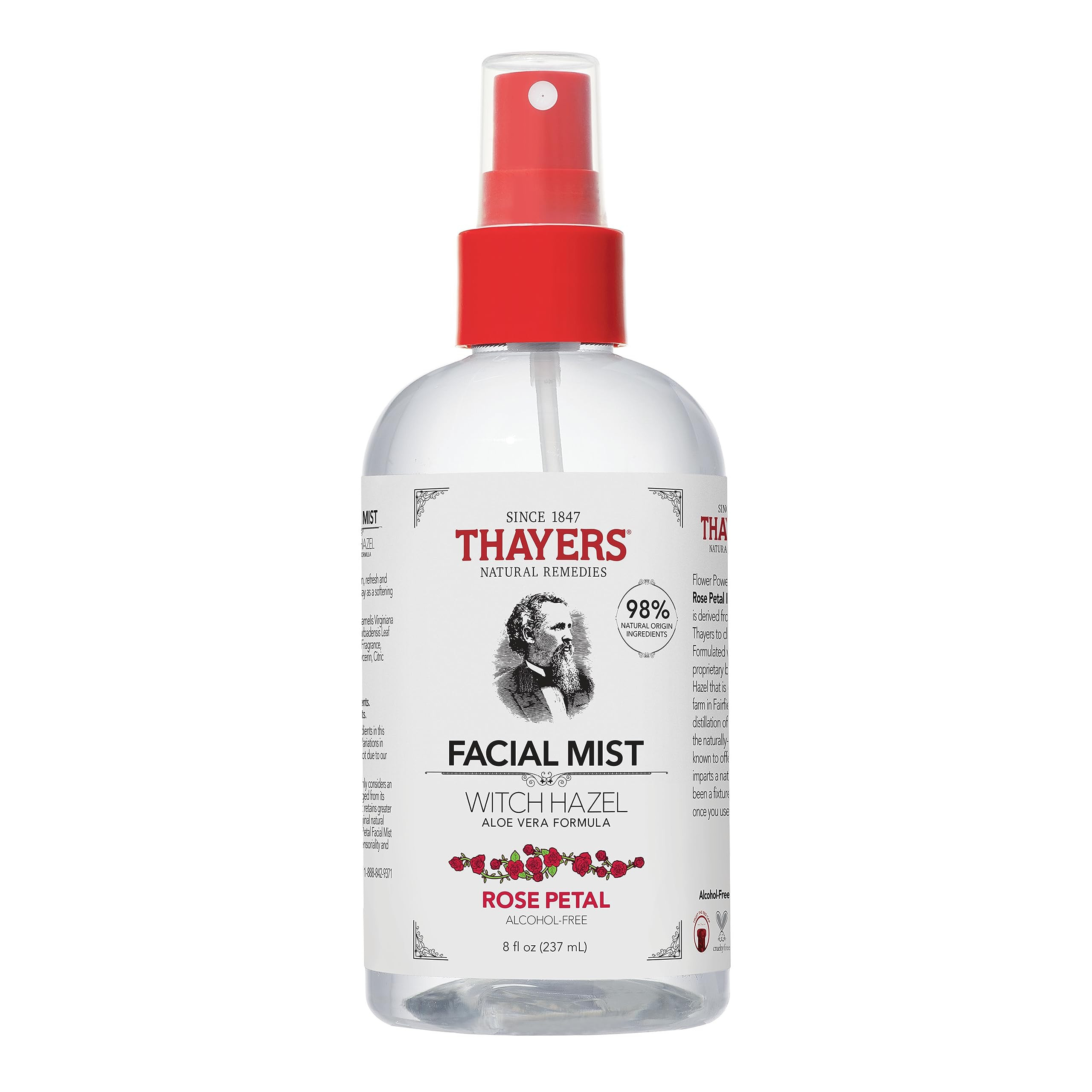 Thayers Alcohol-Free Witch Hazel Facial Mist Toner with Aloe Vera, Rose Petal, Soothing and Hydra... | Amazon (US)