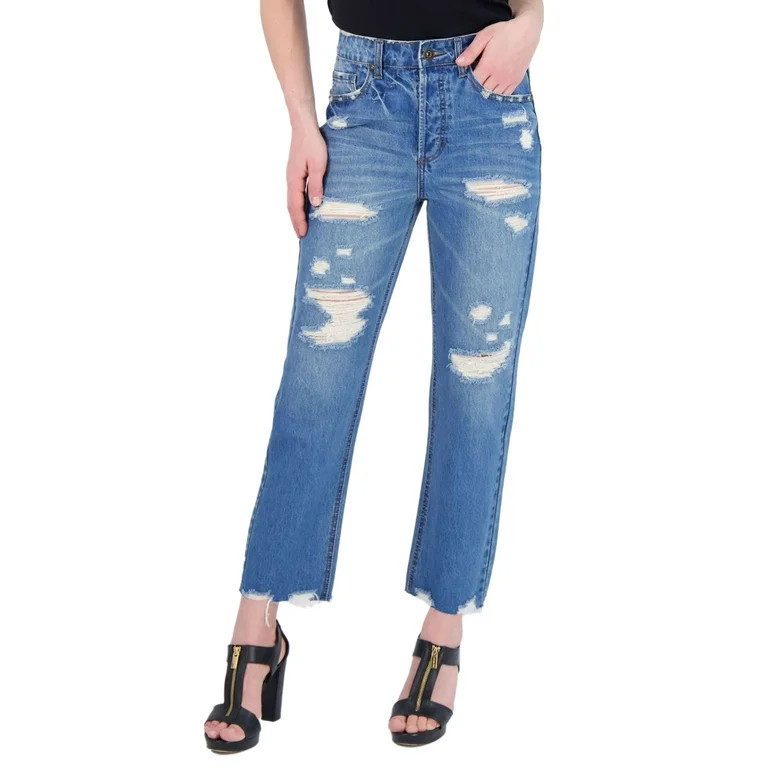 Gogo Destructed Straight Leg Jean | Walmart (US)