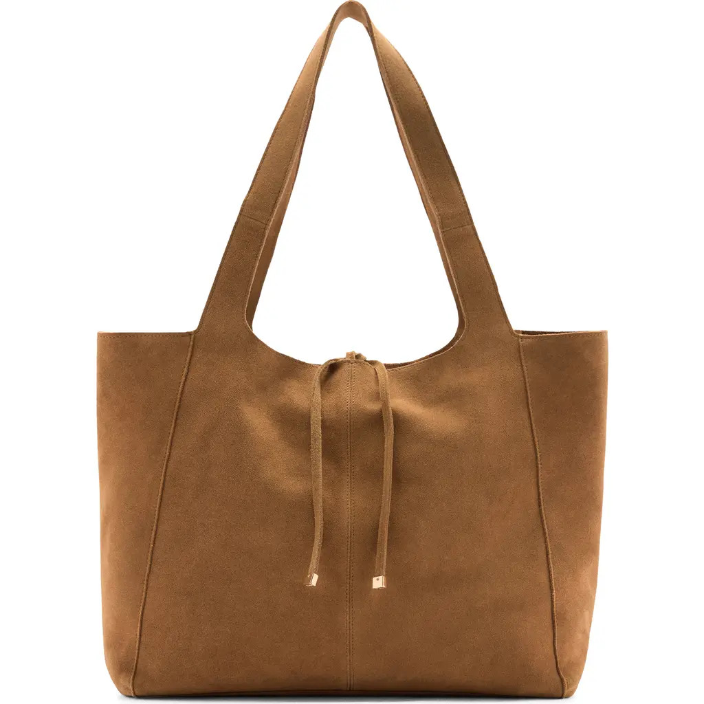 MANGO Suede Shopper in Leather at Nordstrom | Nordstrom