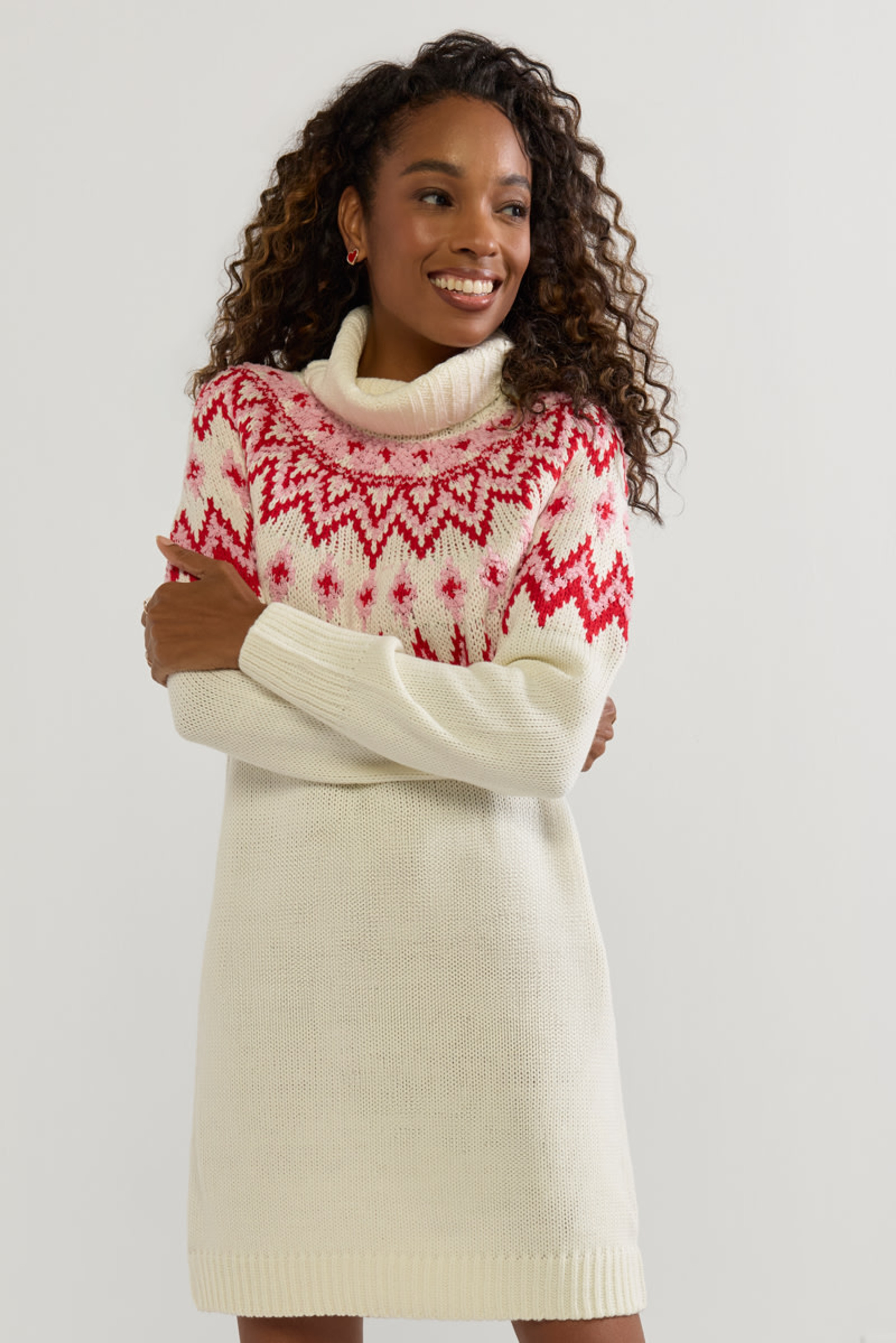Alberta Long Sleeve Fairisle Sweater Mini Dress | Francesca's