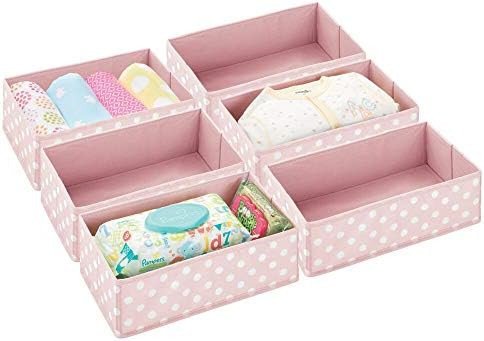 mDesign Soft Fabric Dresser Drawer and Closet Storage Organizer for Child/Kids Room or Nursery - ... | Amazon (US)