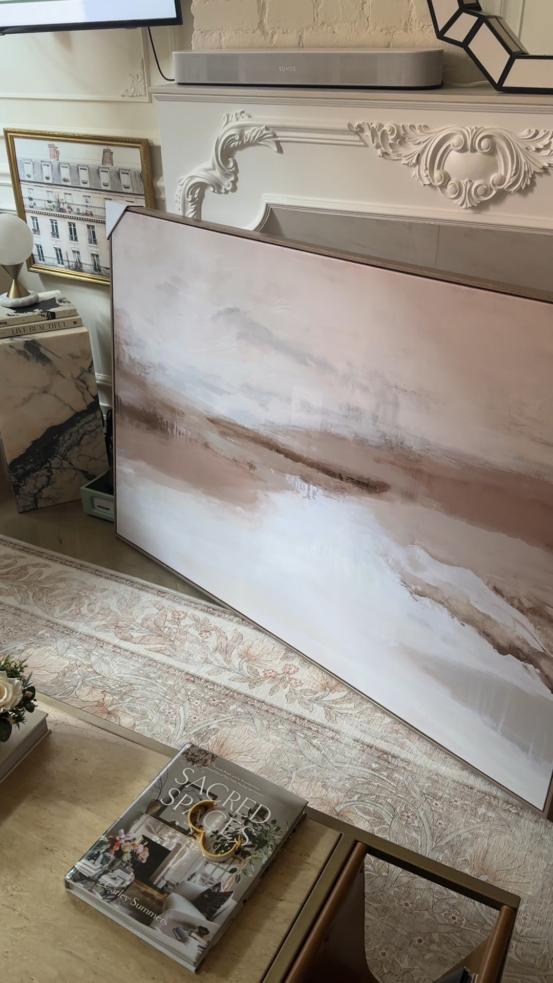This massive piece is really beautiful in person. I’m using it as a “placeholder” piece until I can afford a large original. But it’s not bad at all! 