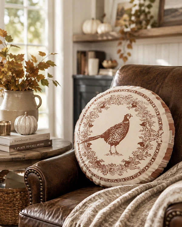 Vintage Pheasant Woven Accent Throw Pillow | Decor Steals