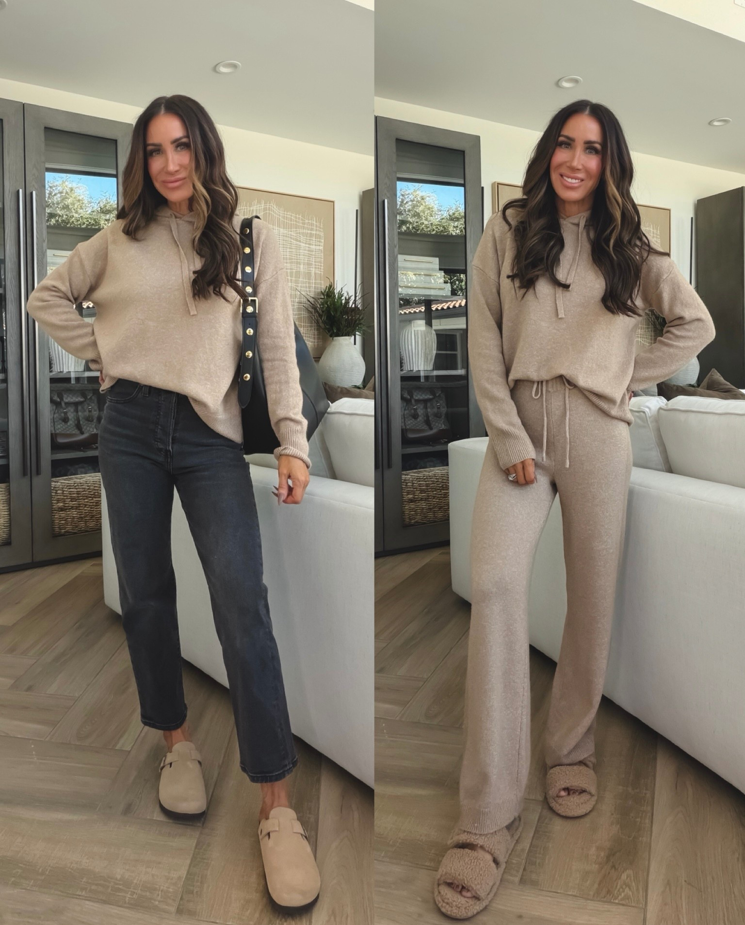 Needing cute casual outfits for everyday from Walmart and Amazon
The perfect everyday outfit..love this stripe super soft sweater, sz medium , black denim jeans sz 25 and super comfy cute mules ..run tts from Amazon.. studded slouchy handbag Walmart 
Sweater set for home…sz small, super soft and delicious 


#LTKmomlife #LTKSeasonal #LTKOver40